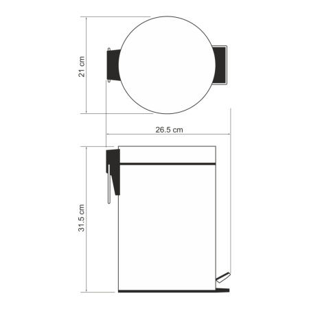 Ведро мусорное WasserKRAFT 655