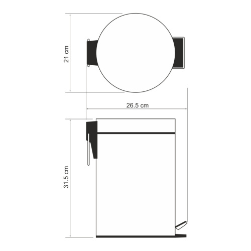 Ведро мусорное WasserKRAFT 655 - фото 4