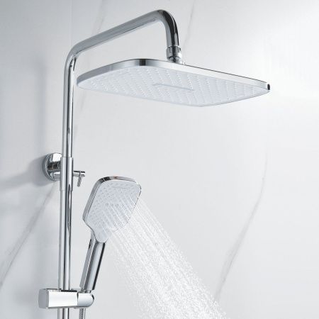 Душевая стойка Shevanik S4036 настенная цвет хром