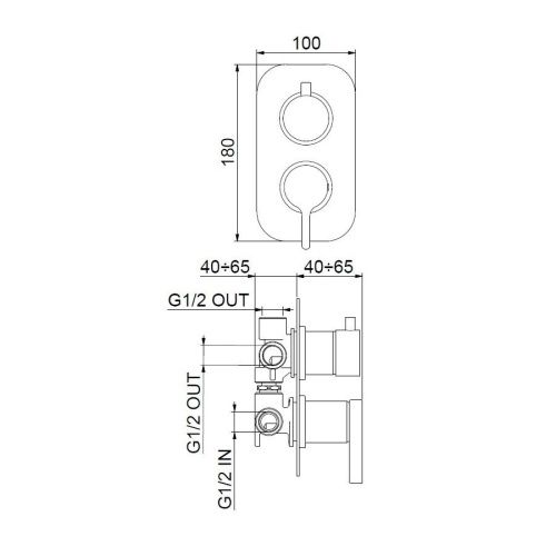 Смеситель для ванны и душа Webert Coral CO880601015 настенный хром - фото 3
