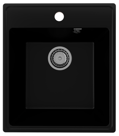 Кухонная мойка Ulgran Quartz Forte 425-07 43х49 цвет черный поверхность матовая
