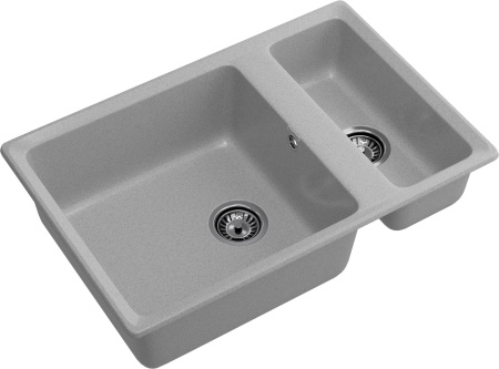 Кухонная мойка Granfest Level LV-760K серый 76х50 цвет серый поверхность матовая