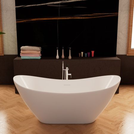 Ванна акриловая Frank 12519 170х75 отдельностоящая овальная с ножками