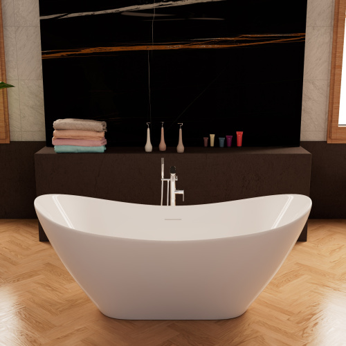 Ванна акриловая Frank 12519 170х75 отдельностоящая овальная с ножками - фото 5