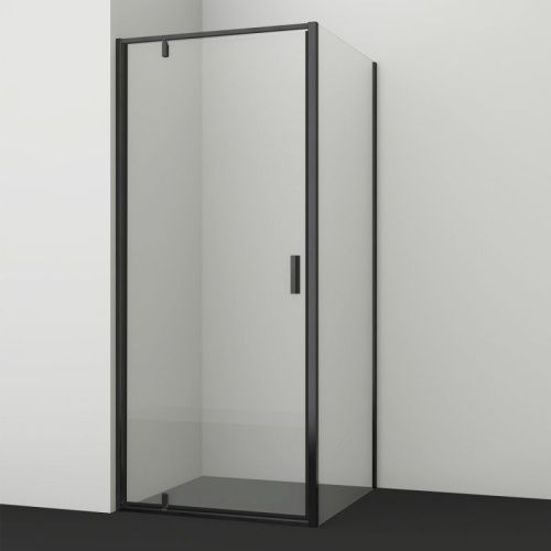 Душевой уголок Wasserkraft 74P29 100х80 стекло прозрачное профиль черный без поддона