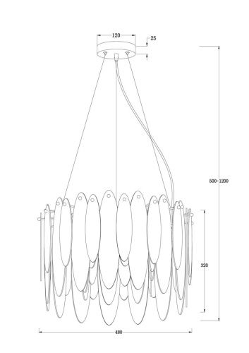 Светильник подвесной Freya Lucrecia Modern FR5217PL-05FG - фото 2