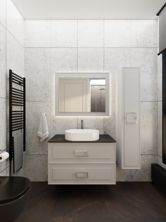 Тумба со столешницей La Fenice CUBO TWIN NFNC-01-CUB-C-90-2-3-GB 90х50 подвесная цвет бежевый