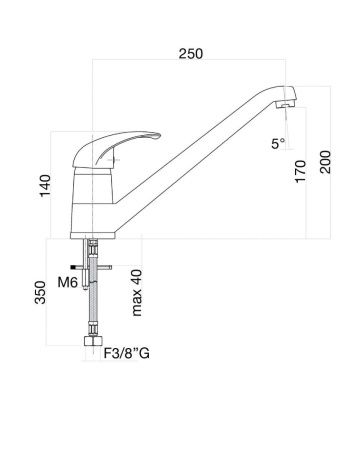 Смеситель для кухни Fiore 43CR4125 на мойку хром