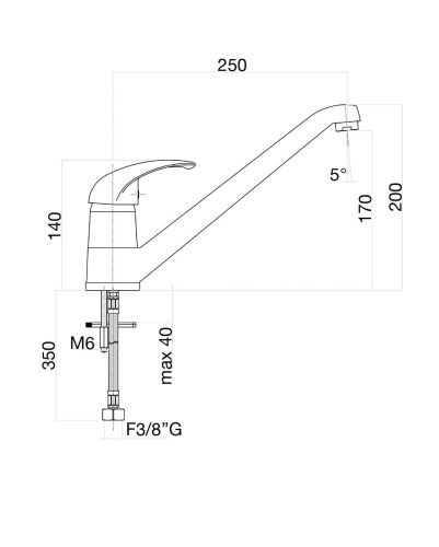 Смеситель для кухни Fiore 43CR4125 на мойку хром - фото 3