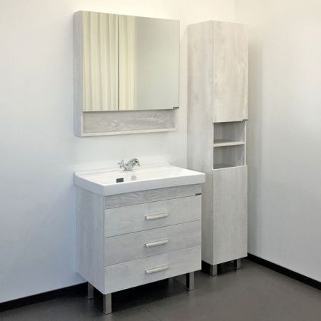 Тумба с раковиной Comforty Никосия 00004142204CF 80х50 напольная цвет серый