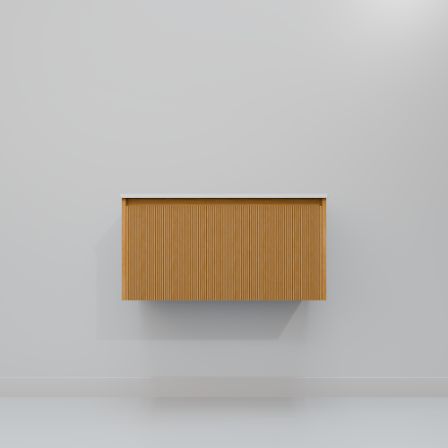 Тумба с раковиной ArtDecco Elizabeth (Элизабет) AEL08W11S100 80x45x40 подвесная цвет белый дуб - фото 4