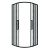 Душевой уголок Grossman Cosmo 301.K33.02.9090.21.02 90х90 стекло текстурное профиль черный без поддона