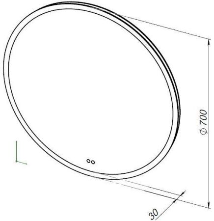 Зеркало с подсветкой Aquanet Арт 00336633 70х70 подвесное