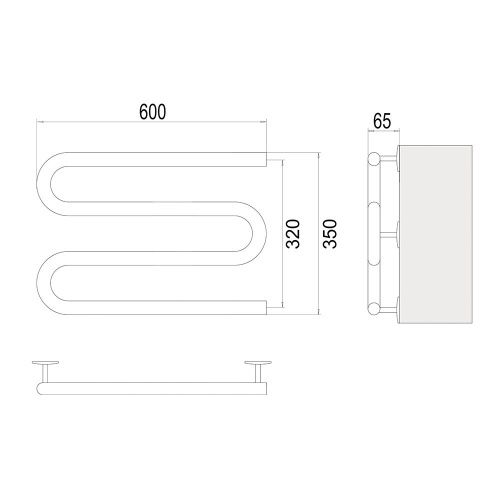 Полотенцесушитель Terminus 4620768883927 60х35 электрический хром - фото 3