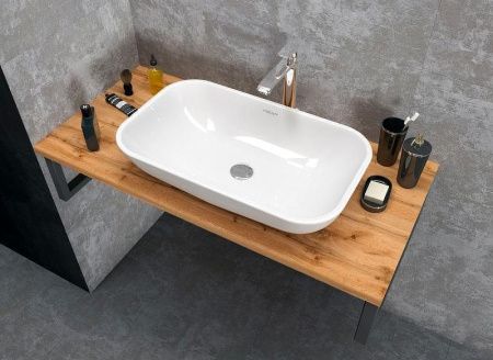 Столешница 1MarKa Grunge Loft У85831 90х50 накладная цвет коричневый