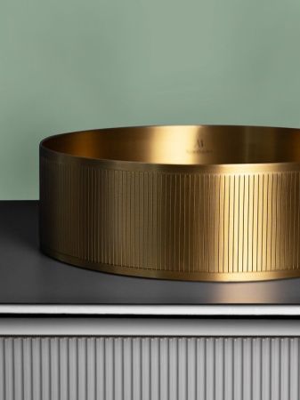 Раковина из нержавеющей стали AltroBagno Costoso AltroBagnoCostoso001005OrSp 40х40 накладная цвет золото