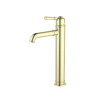 Смеситель Aquatek КЛАССИК AQ1504PG на раковину золото без термостата