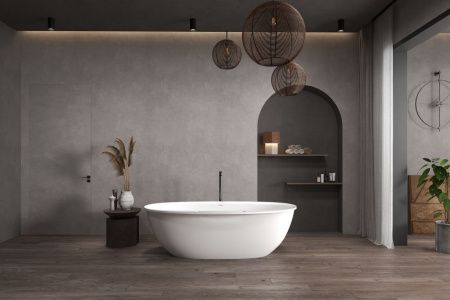 Ванна из искусственного камня Abber Stein AS9631 170х85 отдельностоящая овальная