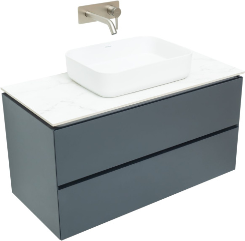 Тумба под раковину Allen Brau Infinity 1.21003.AM 99х46х51 подвесная цвет черный - фото 5