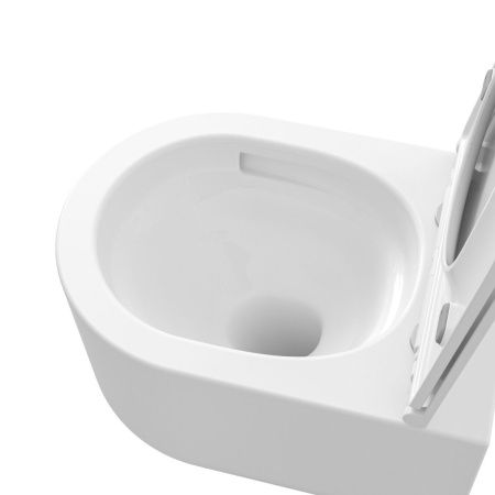 Унитаз подвесной Grossman Торнадо GR-4416SQ белый с сиденьем микролифт безободковый смыв торнадо