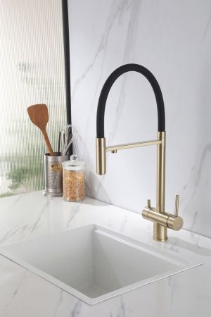 Смеситель для кухни Abber Wasser Kreis AF81141G на мойку золото