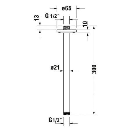 Кронштейн для верхнего душа Duravit Showers UV0670026046 черный