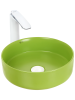 Раковина из сантехнического фаянса WeltWasser WW SK 10000004517 40 см накладная цвет зеленый без отверстий под смеситель