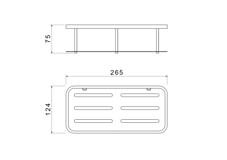 Полка в ванную комнату Aquatek AQ4936BGM