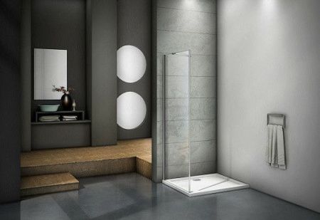 Душевая перегородка Good Door MOKKA МК00013 100х185 стекло прозрачное профиль белый