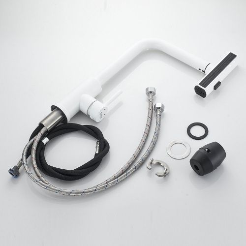 Смеситель для кухни Raffine F203C на мойку белый - фото 4