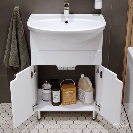 Тумба с раковиной Alavann Vittoria ALV1013000 60х50 напольная цвет белый