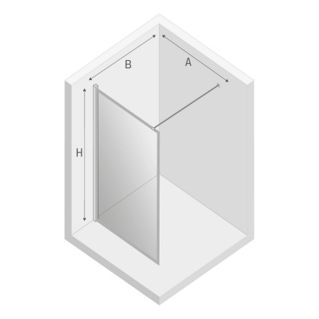 Душевая перегородка New Trendy NEW MODUS Black EXK-5556 80х200 стекло прозрачное профиль черный