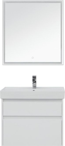 Комплект мебели: тумба с раковиной + зеркало Aquanet Nova Lite 00242903 75,7х46х145 напольный/подвесной - фото 3