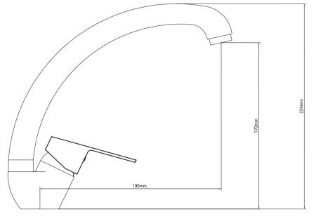Смеситель для кухни Voda Level LV519 на мойку хром
