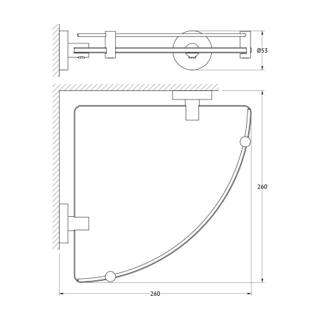 Полка в ванную комнату Artwelle Harmonie HAR 039