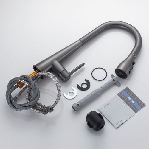 Смеситель для кухни Shevanik S363T на мойку оружейная сталь - фото 4