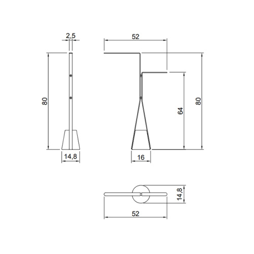 Полотенцедержатель Antonio Lupi Halo HALO3B.5 Bianco opaco - фото 2