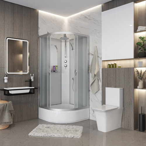 Душевая кабина Niagara Classic 33021424BKT 100х100 четверть круга без крыши - фото 3