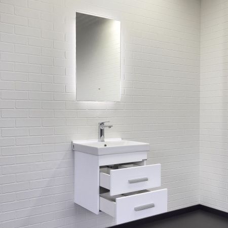 Тумба с раковиной Comforty Никосия 00-00018022CF 50х40 подвесная цвет белый