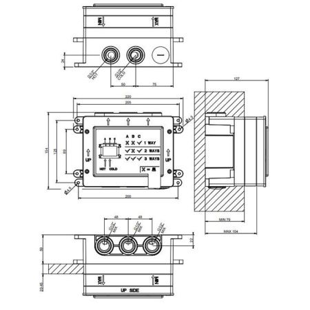 Встраиваемая часть для смесителя однорычажного Gessi Hi-Fi 63055#031