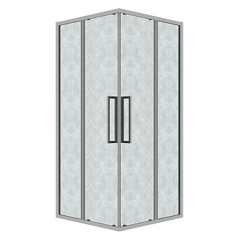 Душевой уголок Grossman Cosmo 300.K33.02.1010.10.02 100х100 стекло текстурное профиль хром глянцевый без поддона