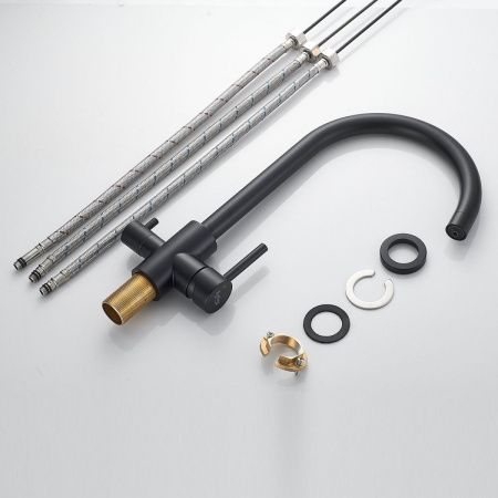 Смеситель для кухни Raffine F108H на мойку черный