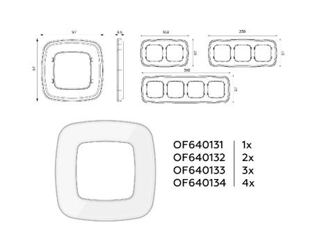 Рамка одноместная Ambrella Volt Coint (Цоинт) OF640131
