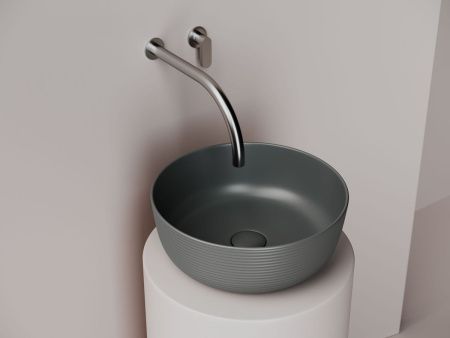 Раковина из сантехнического фарфора Ceramica Nova ELEMENT CN6073MDH 40х40 накладная цвет черный без отверстий под смеситель