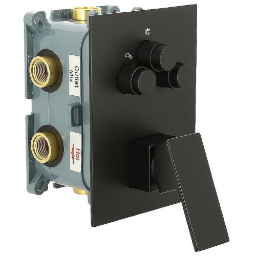 Душевая система ALMAes Eden TVZ-0817 встраиваемая цвет черный - фото 4