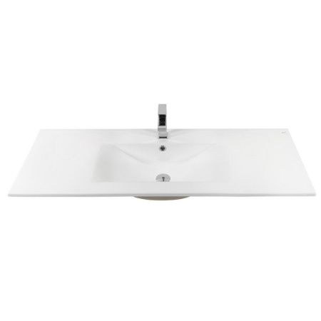 Раковина из сантехнического фарфора Bond Cube S05-1200 120х50 встраиваемая цвет белый 1 отверстие под смеситель
