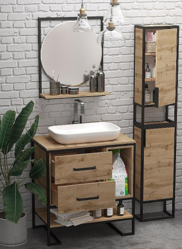 Тумба под раковину 1MarKa Grunge Loft Ц0000005442 80х51х85 - фото 5