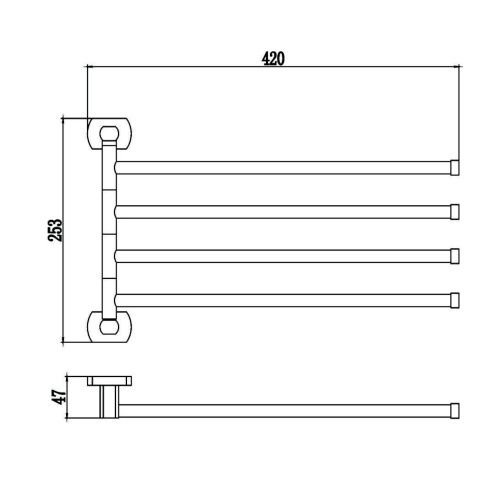 Полотенцедержатель Savol S-009904 - фото 3