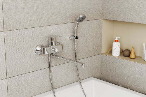 Смеситель для ванны Rush Balearic BA3935-51 настенный хром - фото 3