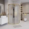 Душевой уголок Grossman Cosmo 301.K33.02.9090.32.00 90х90 стекло прозрачное профиль золото без поддона